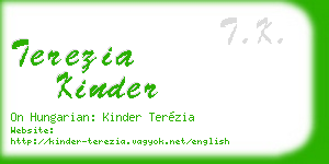 terezia kinder business card